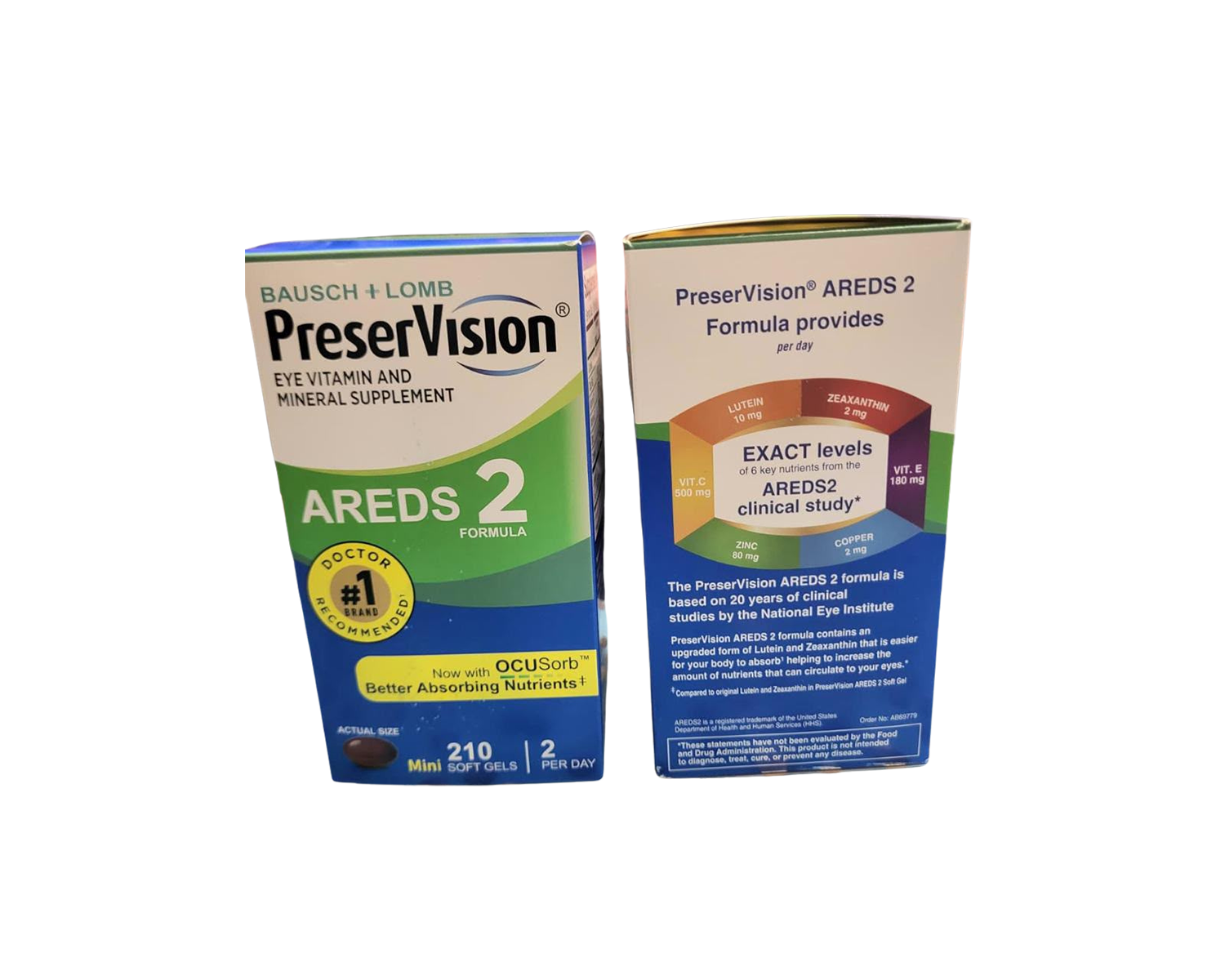 PreserVision AREDS 2 Formula with nutrient panel