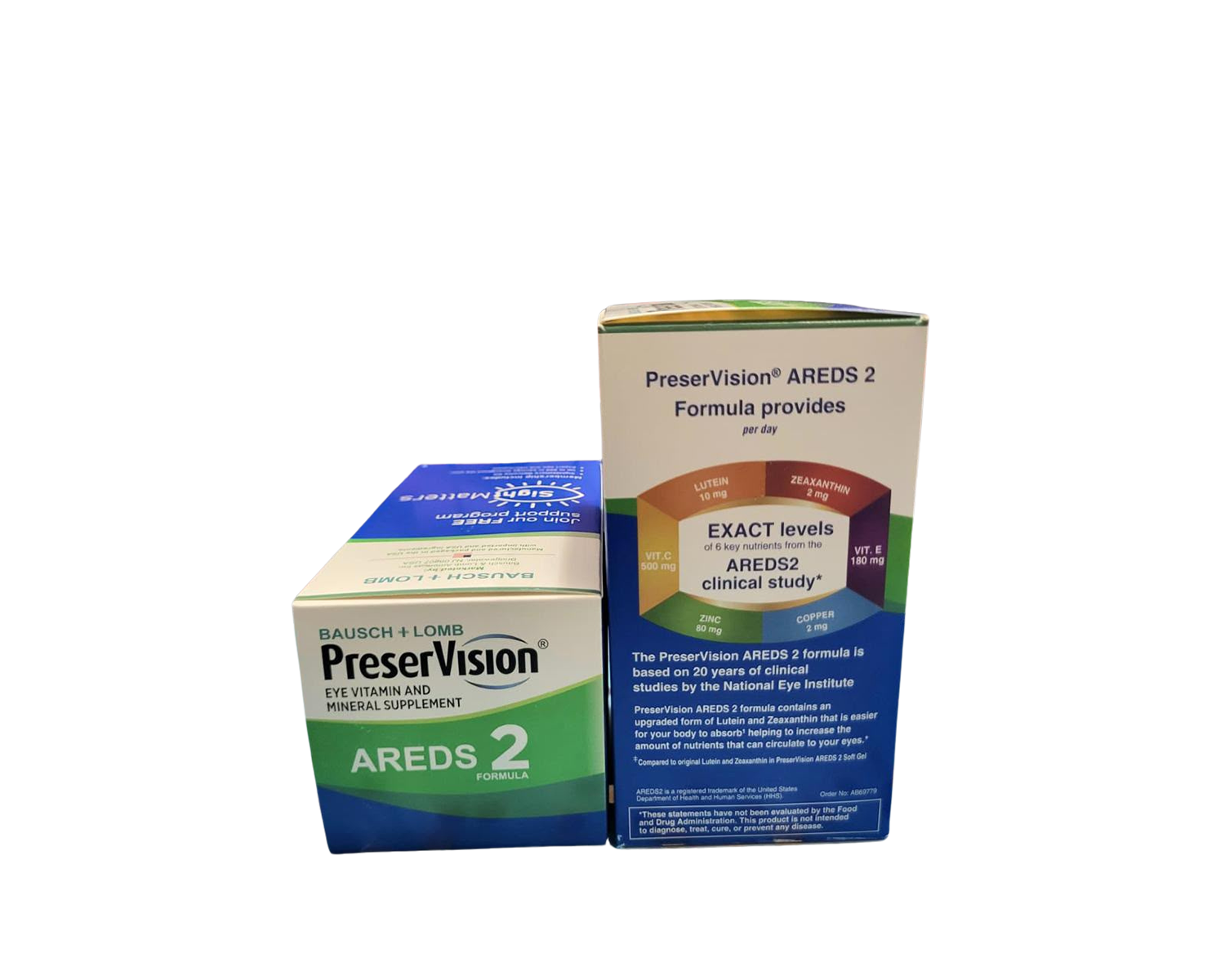 PreserVision AREDS 2 angled formula layout